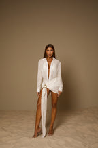 Ensemble Vento Selene Off-White Camisa + Saia + Biquíni